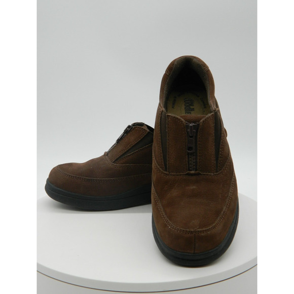Cobbie Cuddlers Women’s Casual Shoes Sz 7 W Brown Leather Suede Slip on Zipper - Picture 1 of 6